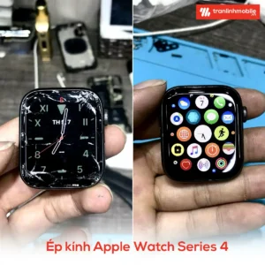 Hình ảnh trước và sau khi Thay ép mặt kính Apple Watch Series 4