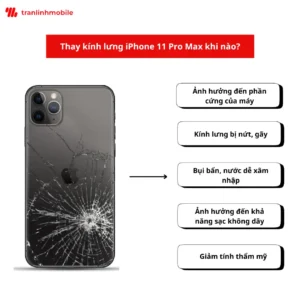 Khi nào cần thay kính lưng iPhone 11 Pro Max?