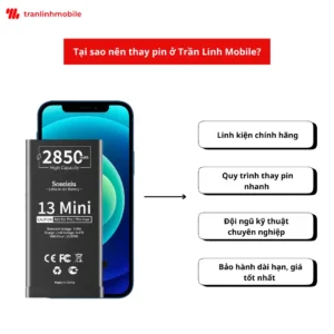Giới thiệu dịch vụ thay Pin iPhone 13 Mini tại Trần Linh Mobile
